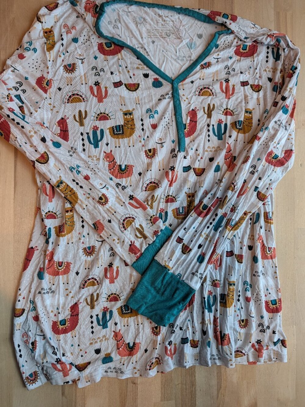 Little Sleepies Pajamas Womens XX-Large Llama Love Long Sleeve Top